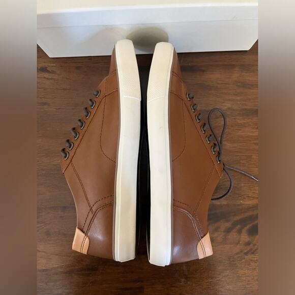 New Men's Coach leather sneaker Perkins Soft Port saddle brown size 8.5 - Picture 7 of 12